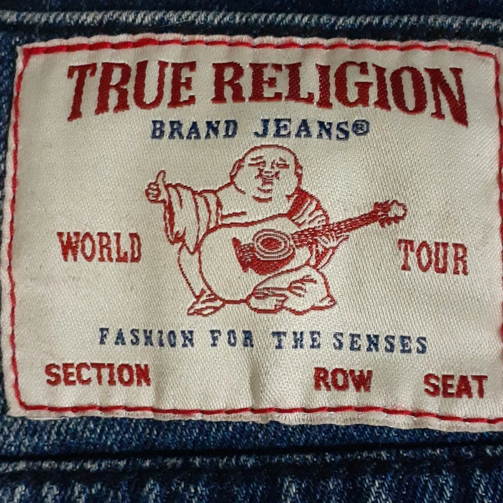 True Religion Jeans Men Size 40 Rocco Relaxed Skinny Denim Grunge Street…